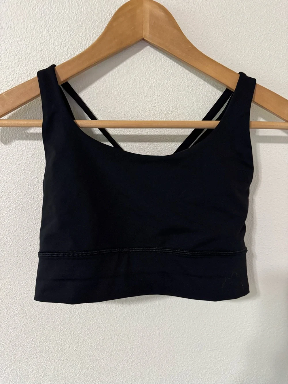 Lululemon Energy Bra Long Line Black Strappy Workout Gym Athleisure-6